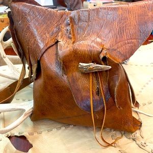 Handmade Buffalo Leather Purse NWT Cognac 🦬